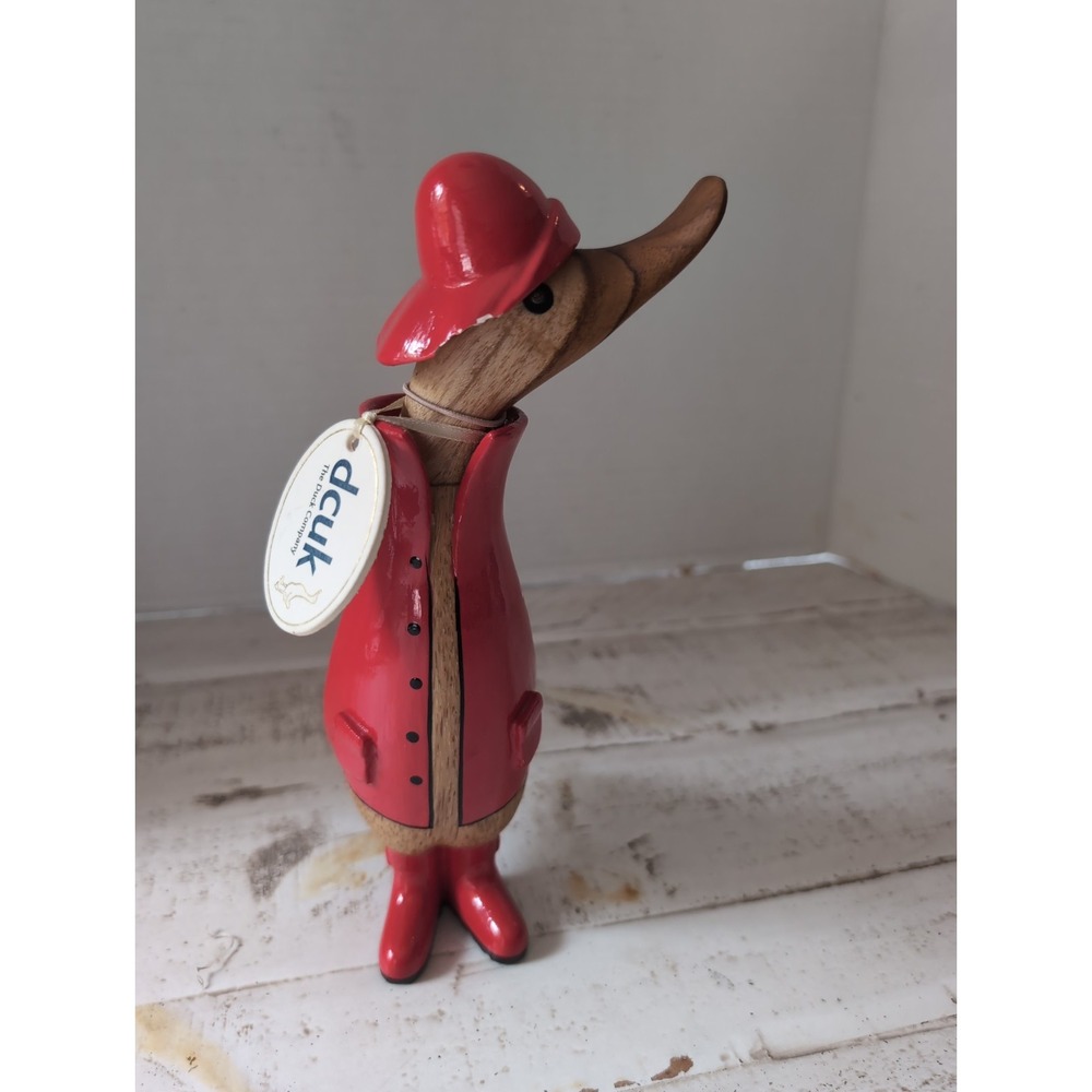 DCUK Duckling Wearing a Red Raincoat Figurine